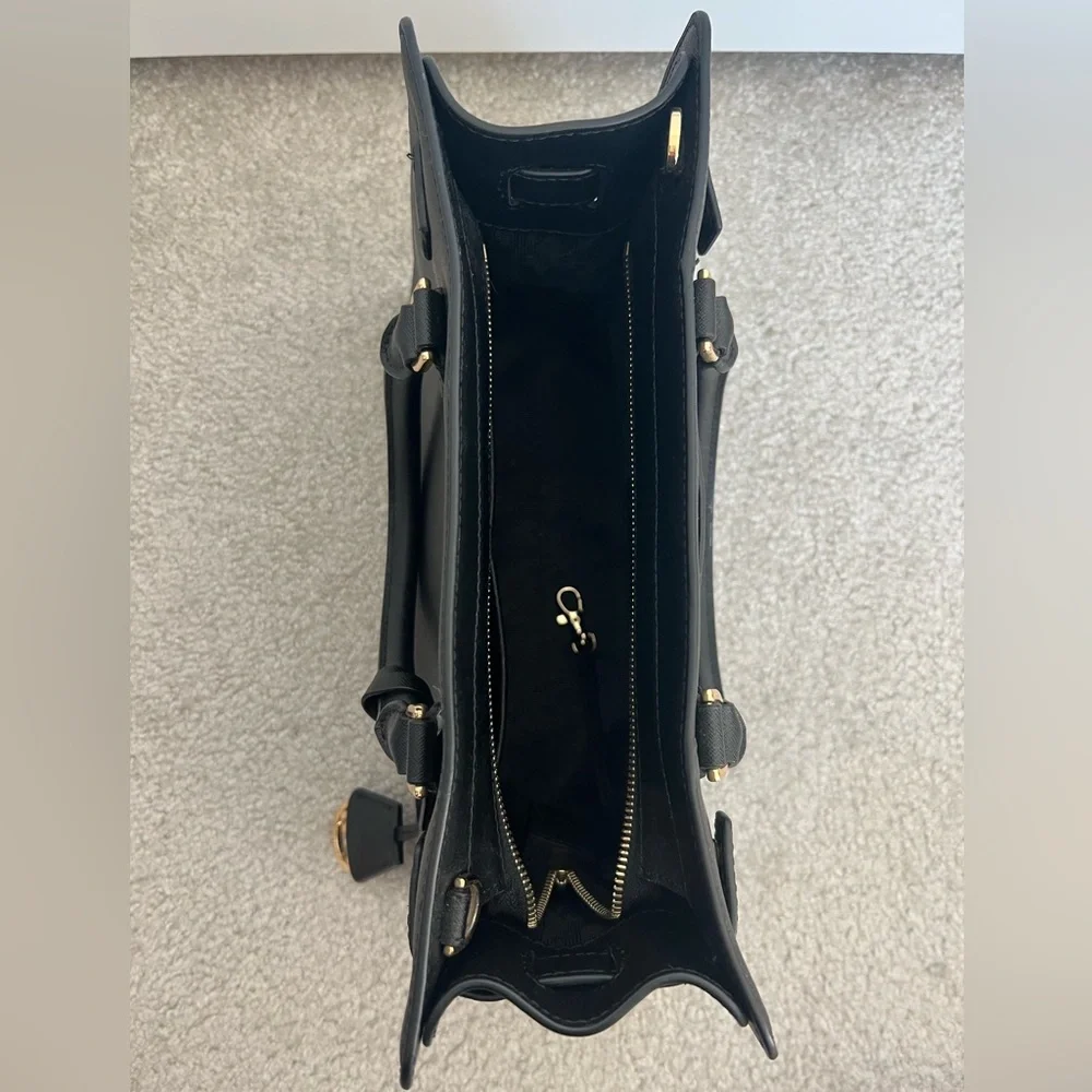 Michael Kors Dillon Black Leather Satchel - Picture 6 of 11